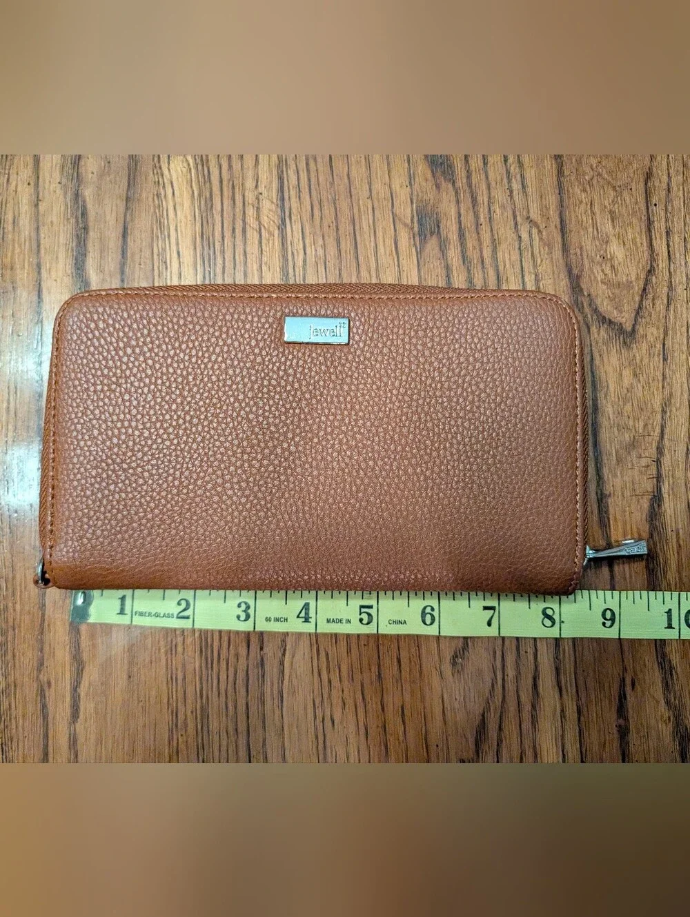 Thirty One Tan Zip-Around Leather Wallet NWOT